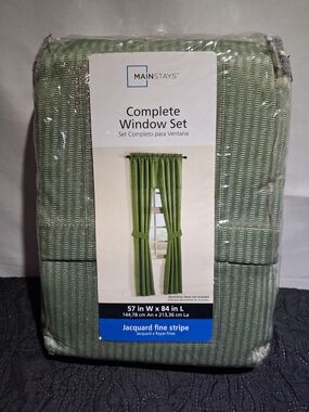 Mainstays Sage Green Window Curtain Set